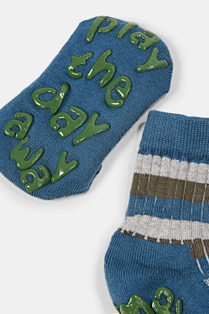 Non-slip socks made of blended organic cotton, VENICE NIGHT, detail image number 1