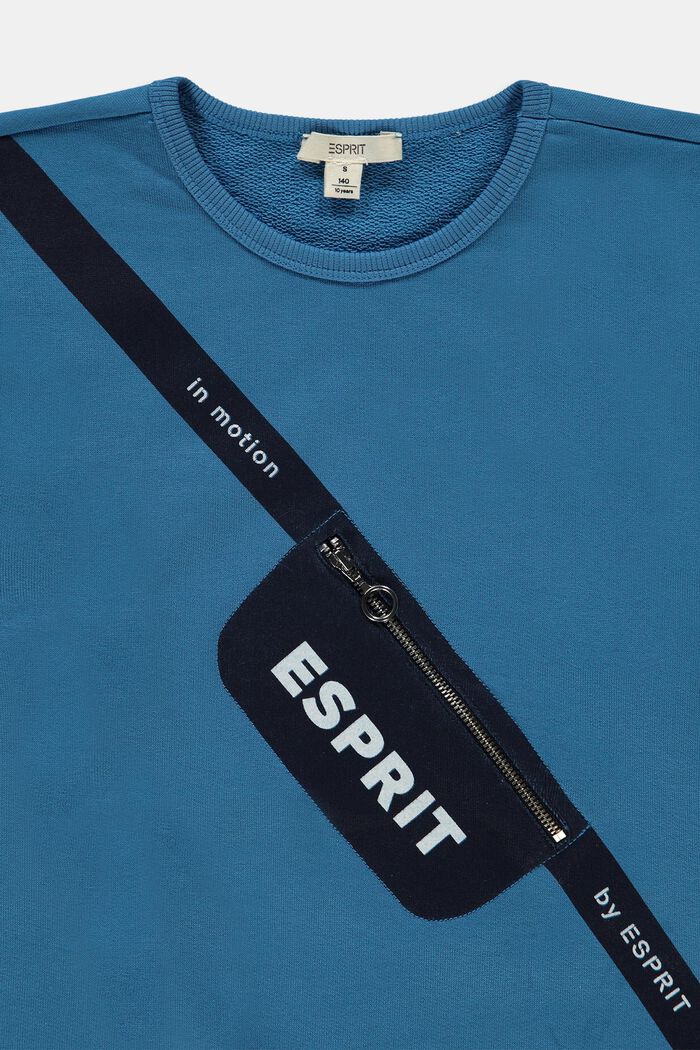 Sweatshirt with a zip pocket, TURQUOISE, detail image number 2