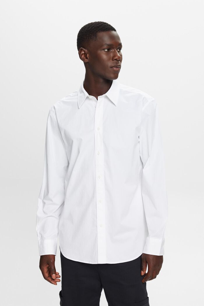 Button-Down Shirt, WHITE, detail image number 1