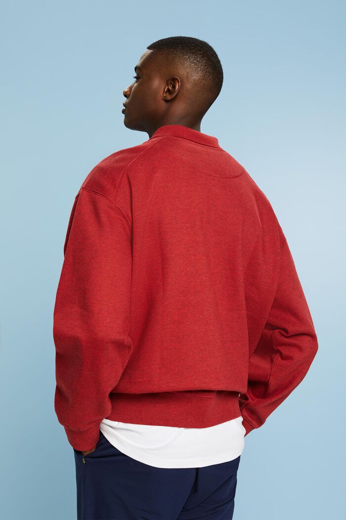 Polo Longsleeve Sweatshirt, DARK RED, detail image number 2