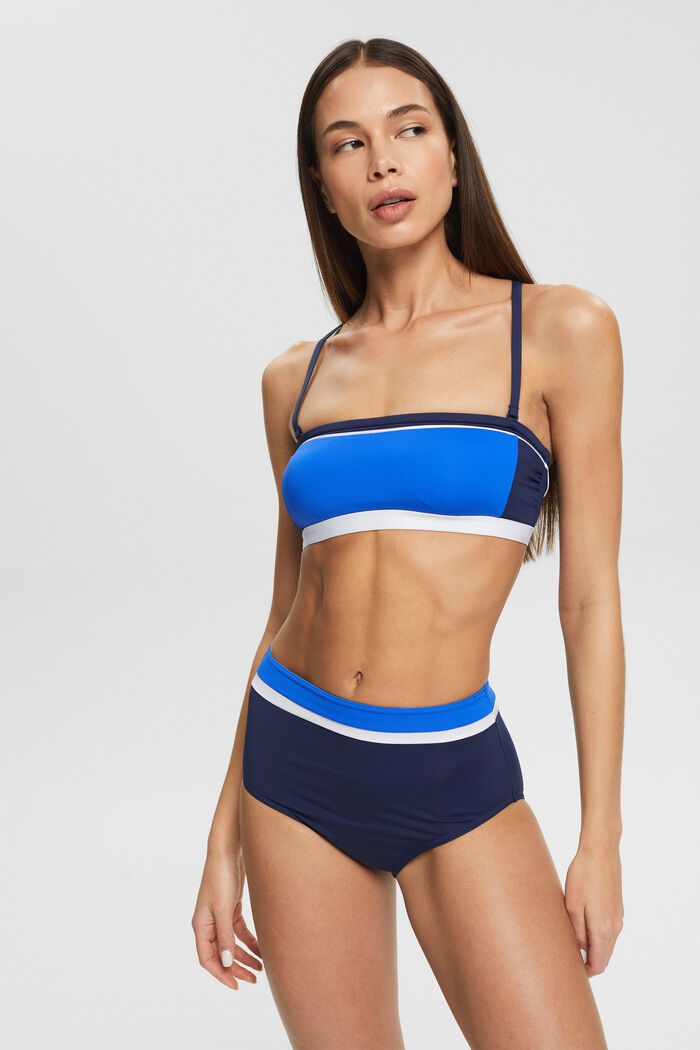 Bandeau top with detachable straps, NAVY, detail image number 0