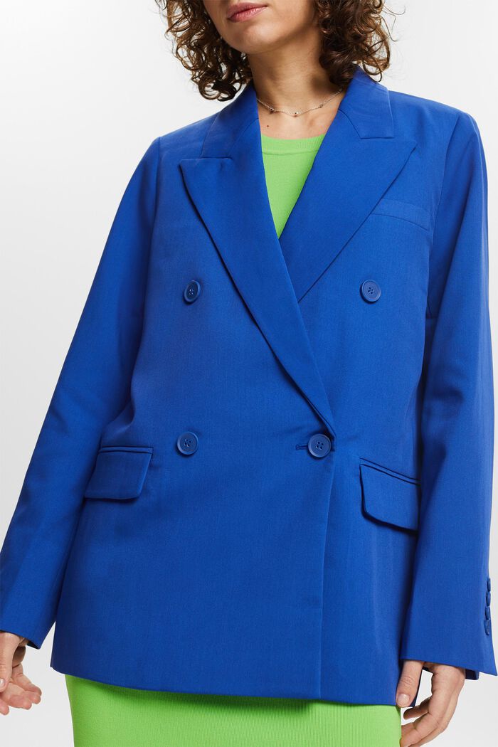 Double-Breasted Blazer, BRIGHT BLUE, detail image number 3