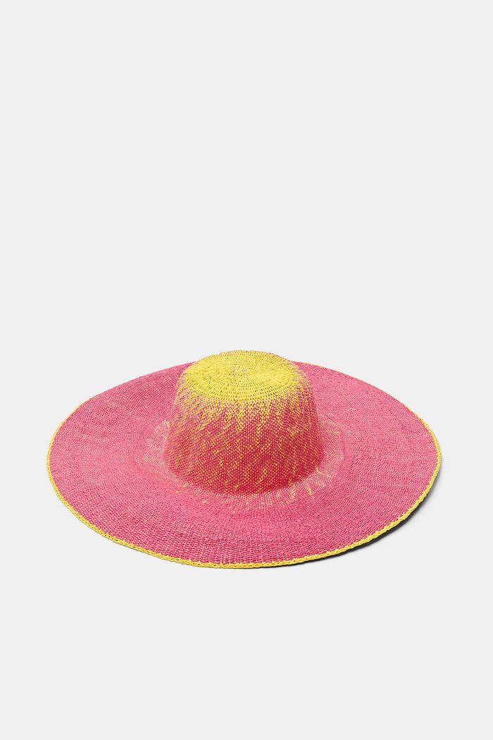 Ombré Two-Tone Sun Hat, PINK FUCHSIA, detail image number 0