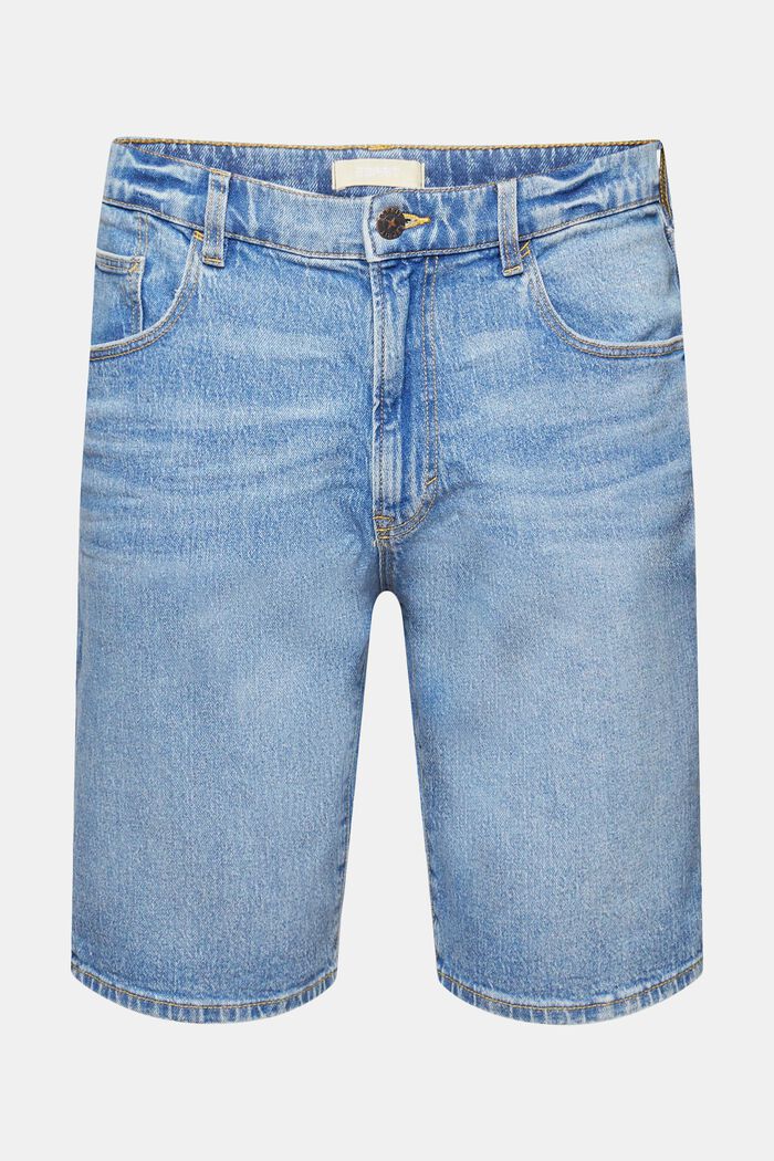 Jeans bermuda shorts, BLUE MEDIUM WASHED, detail image number 7