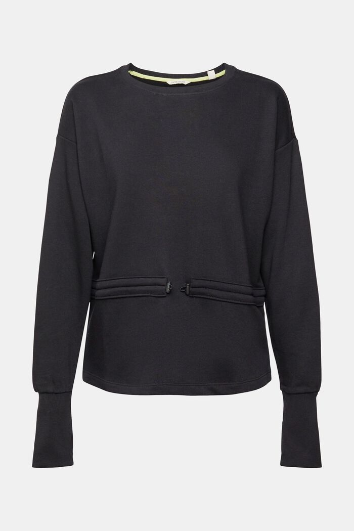 Drawstring sweatshirt, BLACK, detail image number 2