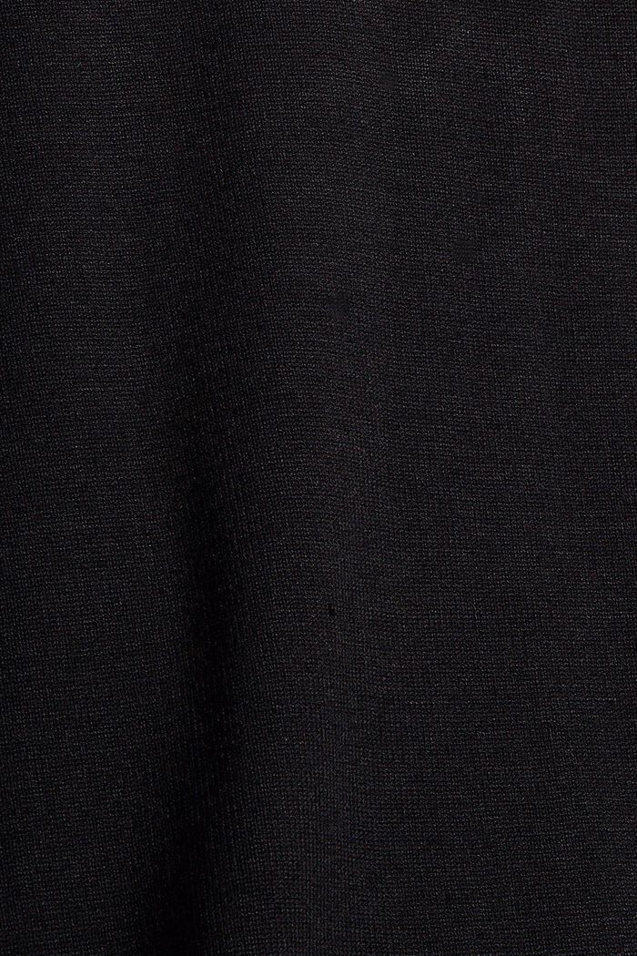 Jumper with balloon sleeves, LENZING™ ECOVERO™, BLACK, detail image number 4