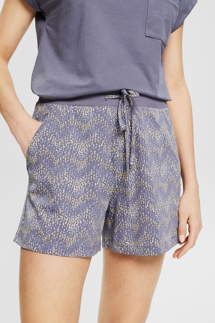 Pyjama shorts made of organic cotton, GREY BLUE, detail image number 2