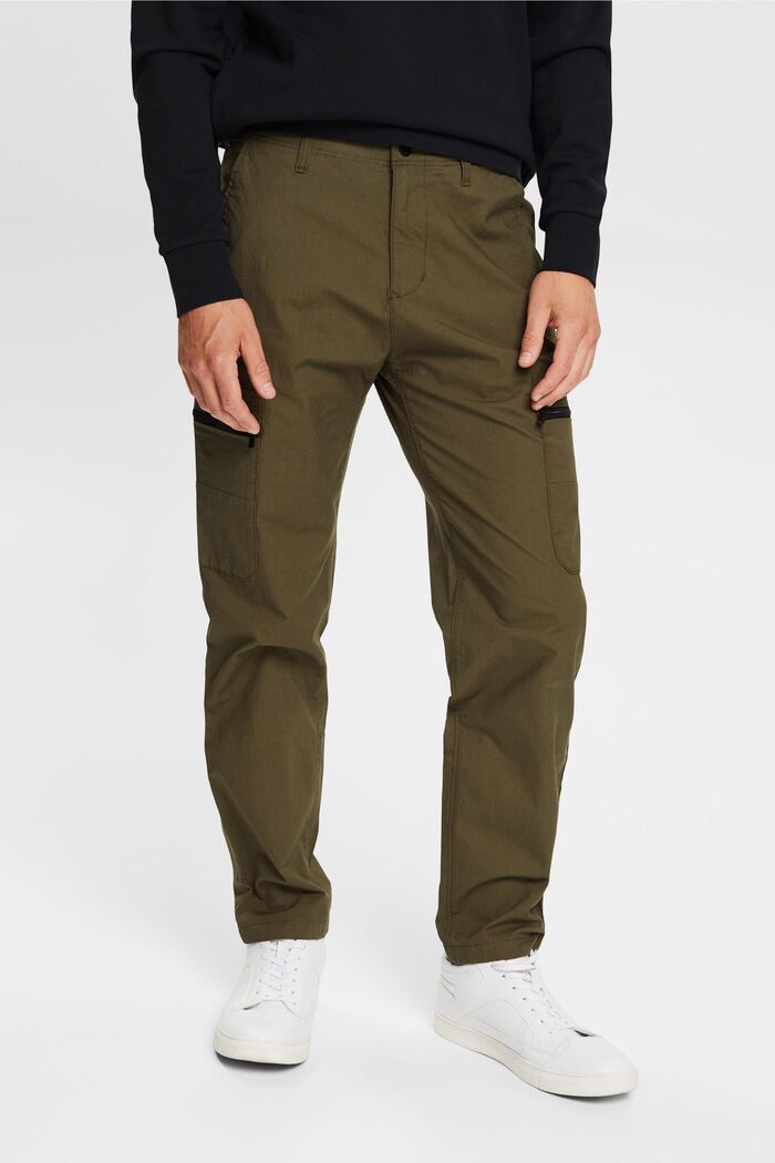 Trousers with zip pockets, FOREST, detail image number 1
