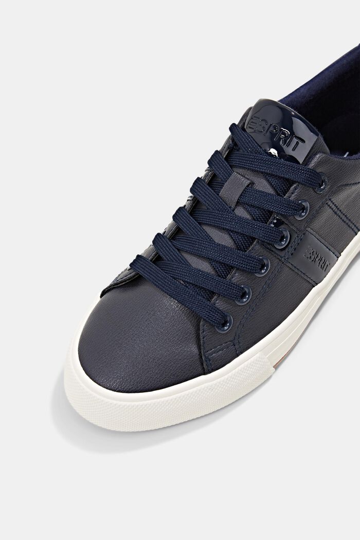 Material mix trainers in faux leather, NAVY, detail image number 4