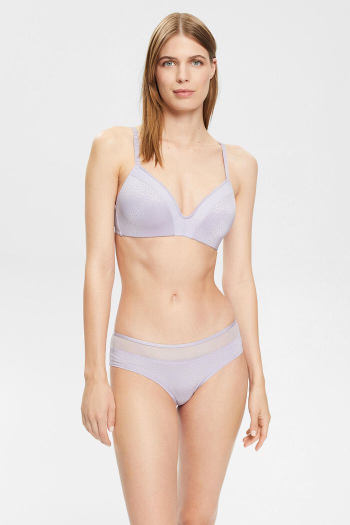 Padded, non-wired bra with polka dot pattern, LAVENDER, detail image number 0