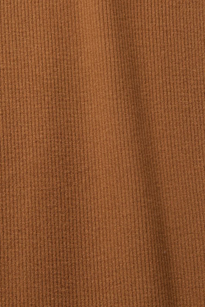 Knitted trousers with a wide leg, LENZING™ ECOVERO™, CARAMEL, detail image number 5