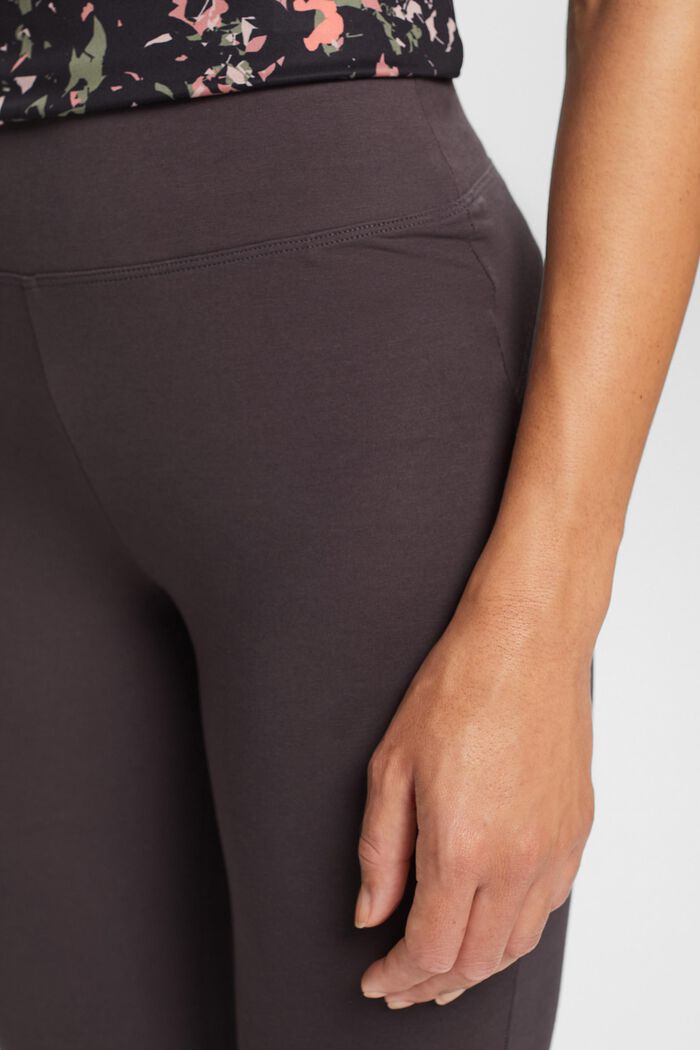 Sports leggings, cotton blend, ANTHRACITE, detail image number 2