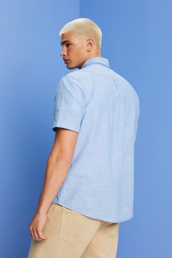Cotton Button Down Shirt, LIGHT BLUE, detail image number 3