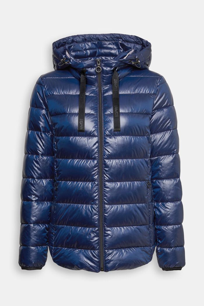 Quilted jacket with detachable hood, NAVY, detail image number 2