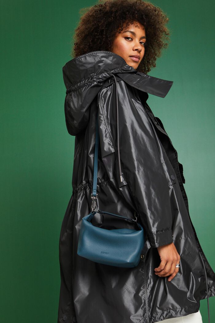Mini Vegan Leather Bag, PETROL BLUE, detail image number 4