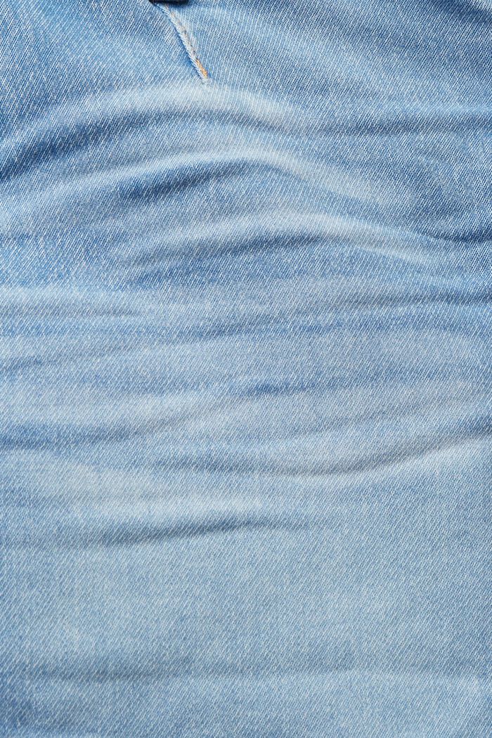 Short denim shorts with a drawstring, BLUE LIGHT WASHED, detail image number 4