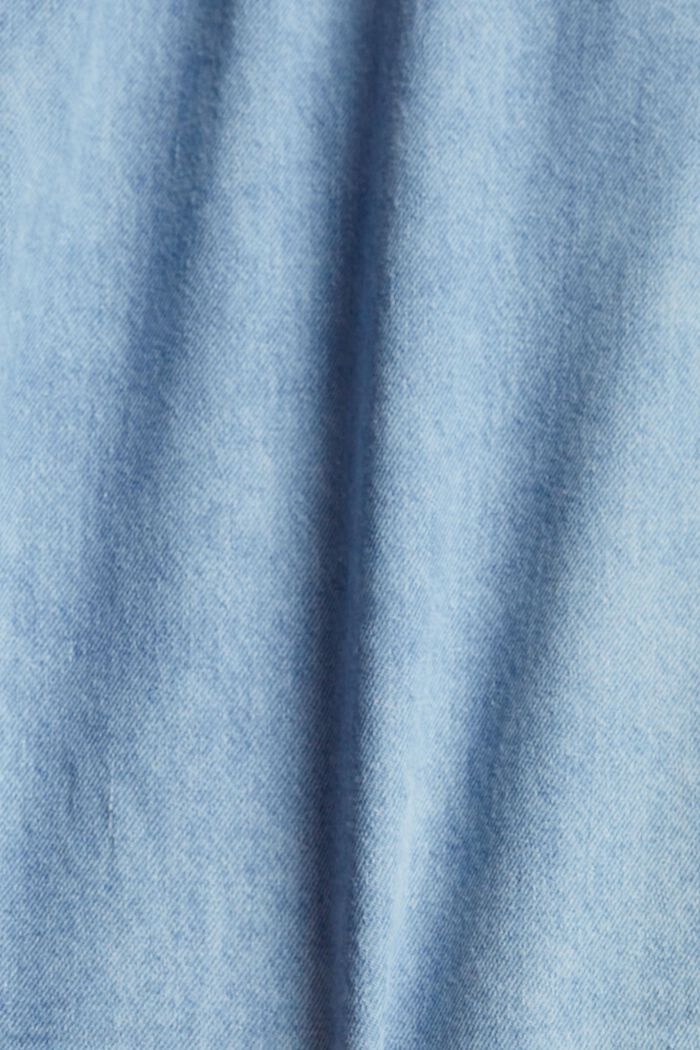 Linen blend: jeans in a paper bag style, BLUE MEDIUM WASHED, detail image number 1