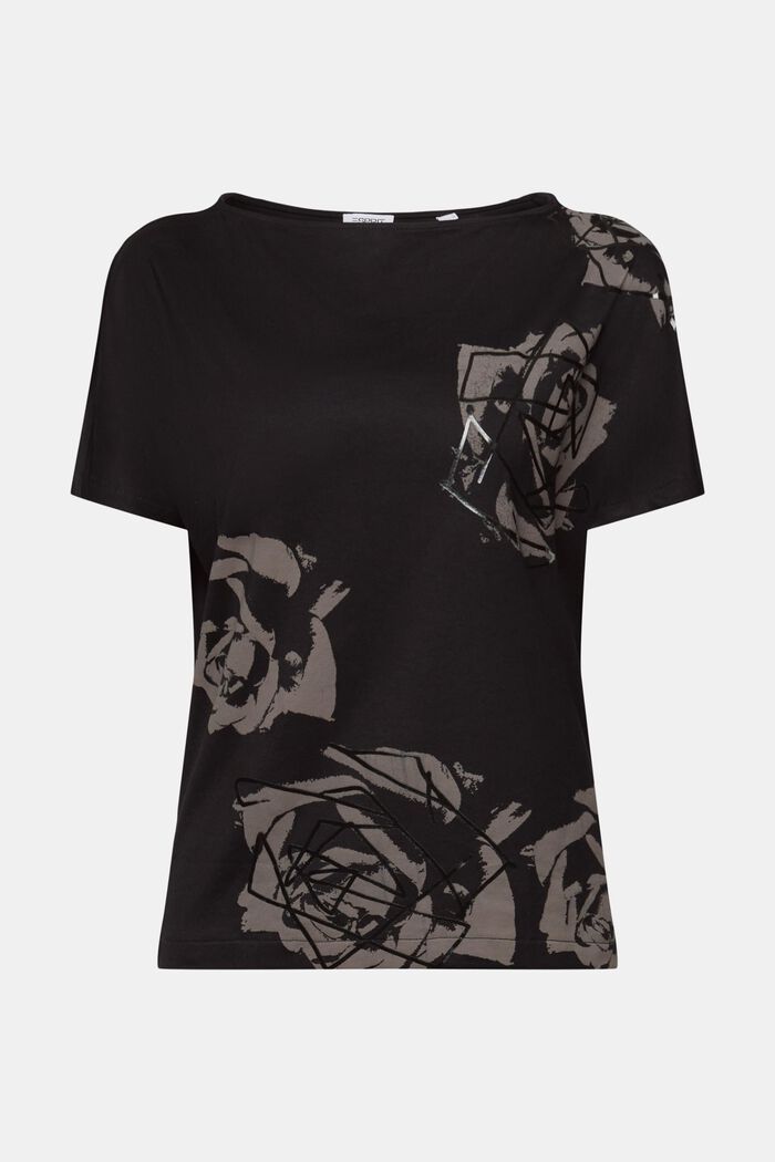 Graphic Print T-Shirt, BLACK, detail image number 6