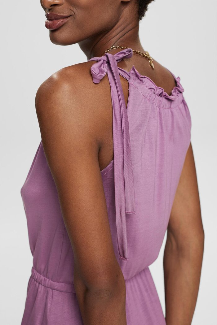 Frill detail jersey dress made of TENCEL™, PURPLE, detail image number 3