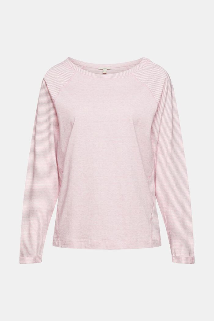 Long sleeve top made of organic cotton, PINK FUCHSIA, detail image number 7