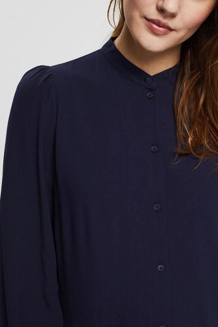 Dress with buttons, LENZING™ ECOVERO™, NAVY, detail image number 3