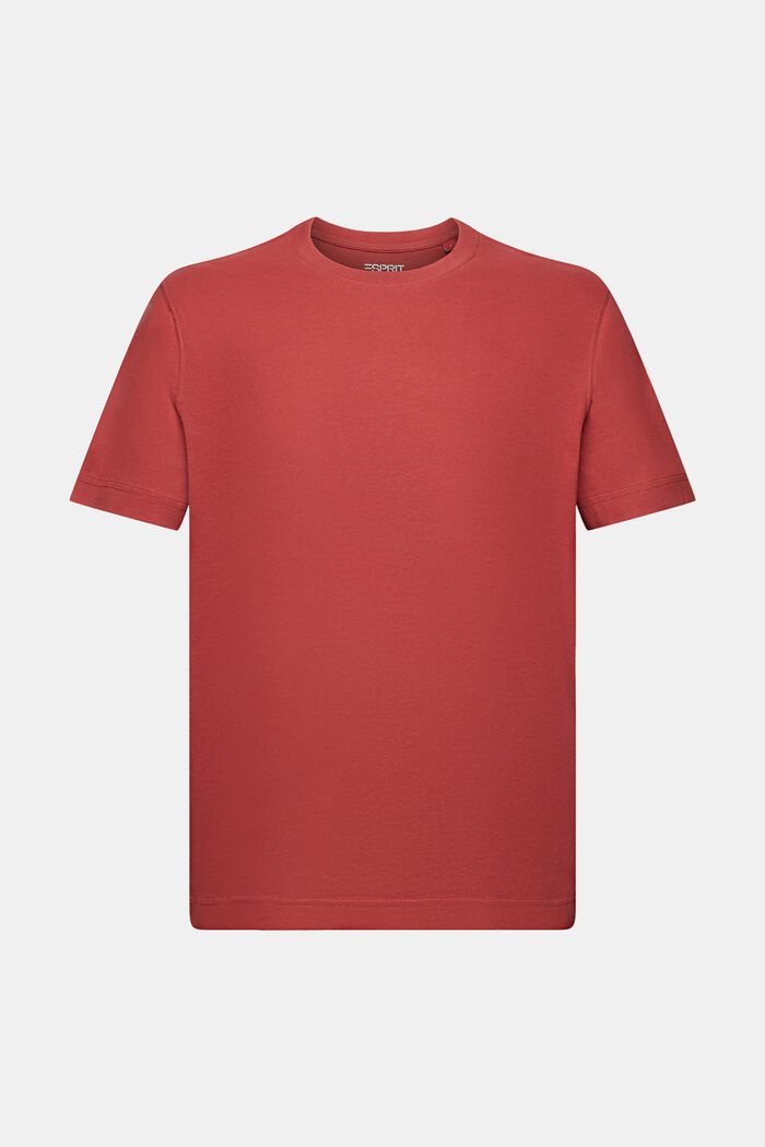 Cotton Jersey Crewneck T-Shirt, TERRACOTTA, detail image number 6