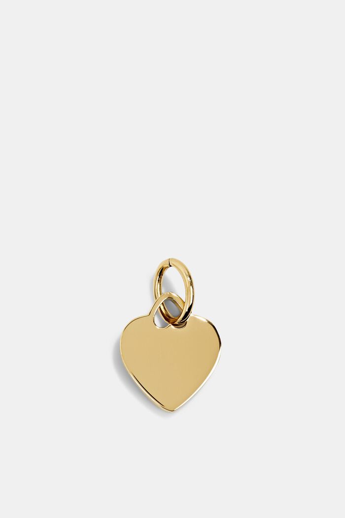 Stainless steel heart pendant, GOLD, detail image number 0