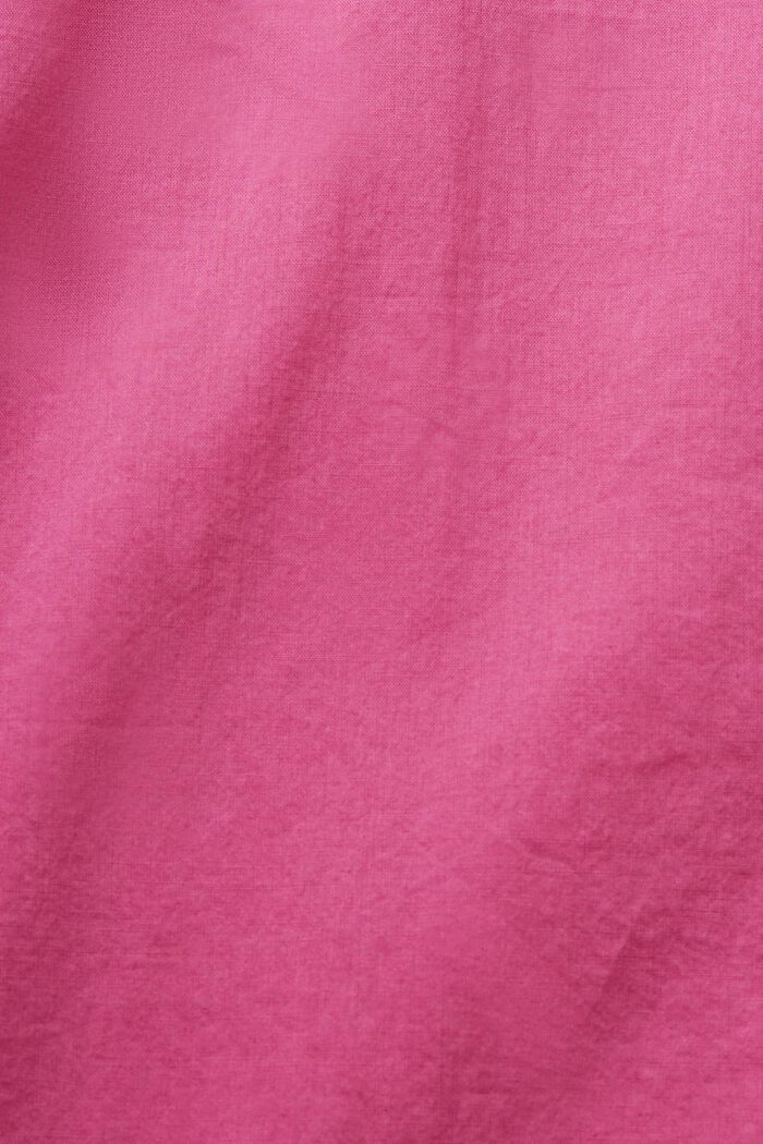 Solid long sleeve shirt, 100% cotton, DARK PINK, detail image number 4