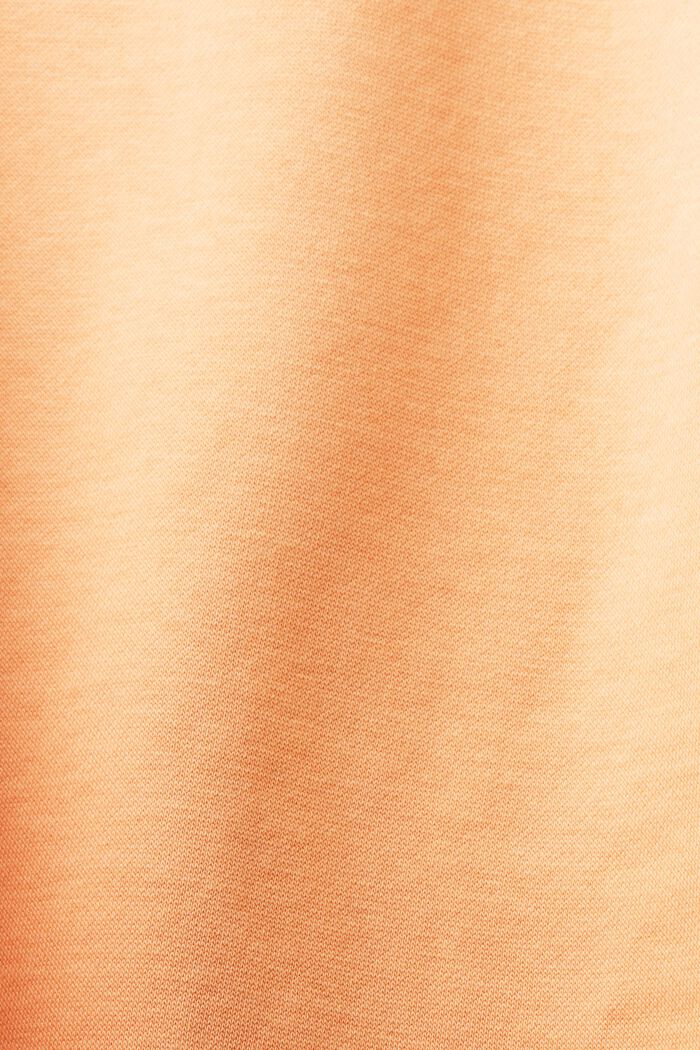 Cotton Blend Pullover Sweatshirt, PASTEL ORANGE, detail image number 5
