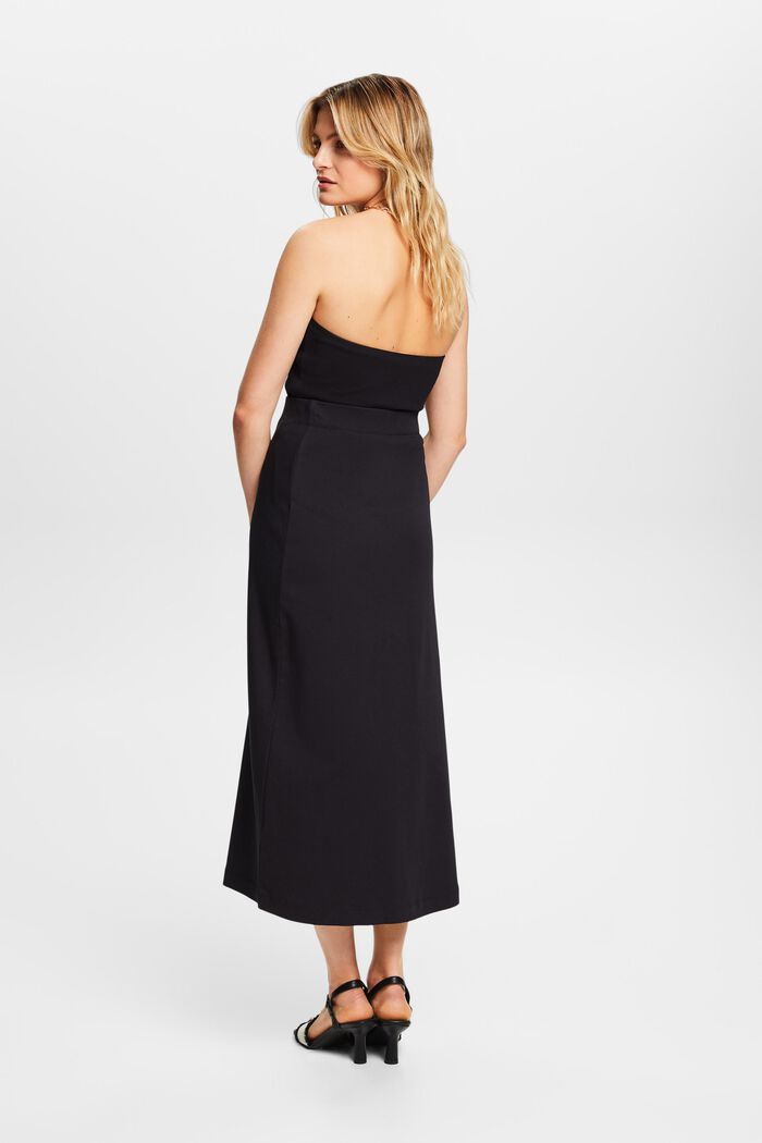 Jersey Midi Skirt, BLACK, detail image number 3