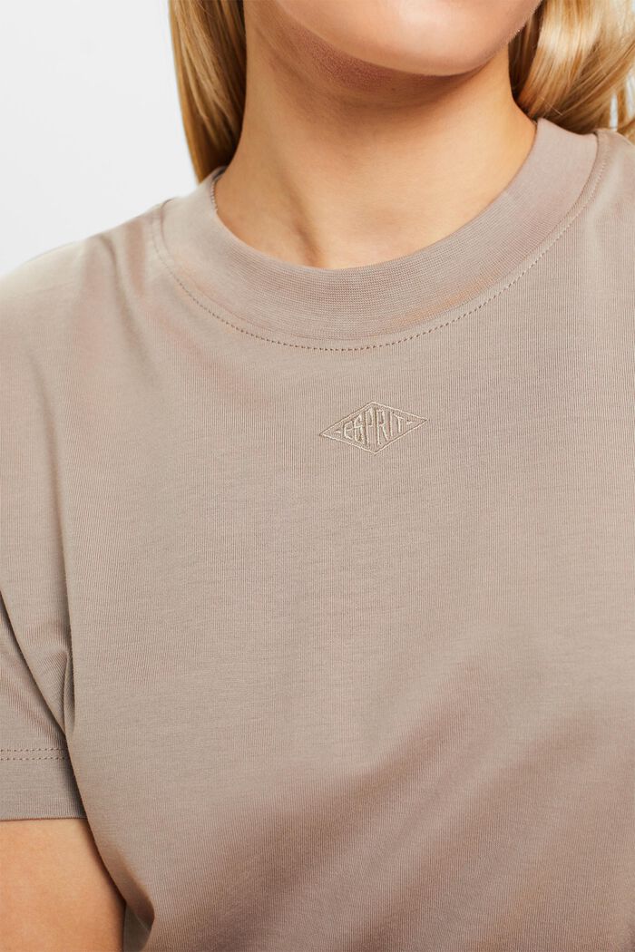 Embroidered Logo T-Shirt, LIGHT TAUPE, detail image number 2