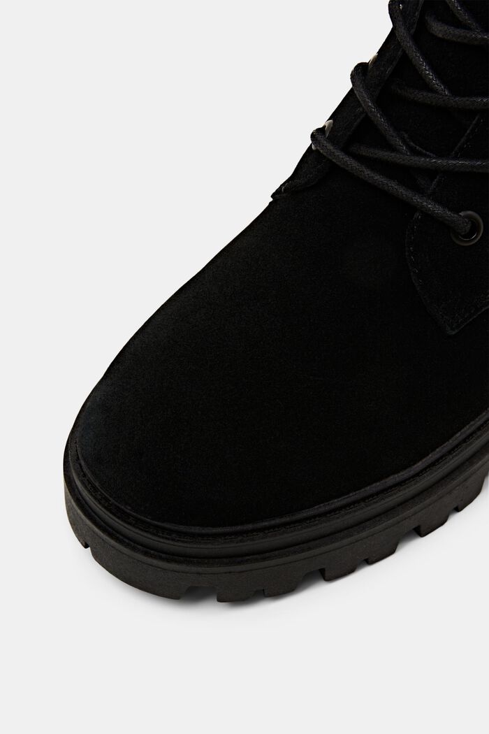 Suede Lace-Up Boots, BLACK, detail image number 3