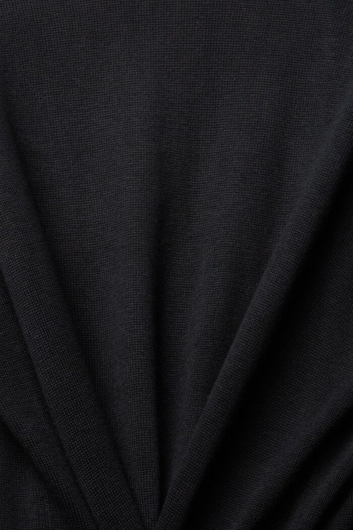 Hooded cardigan, BLACK, detail image number 1