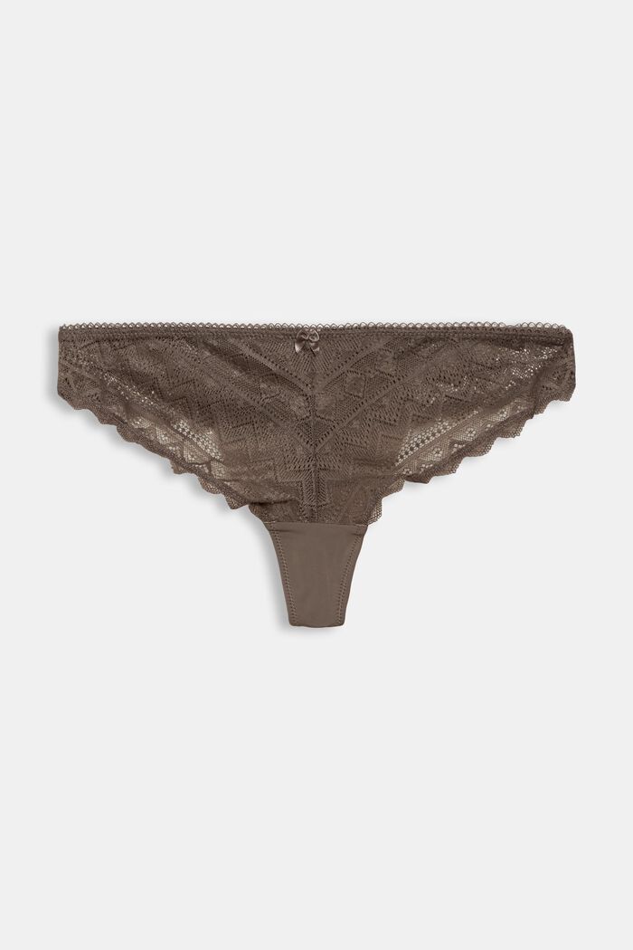 Recycled: lace thong, TAUPE, detail image number 3