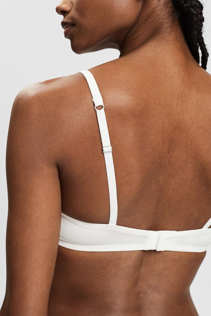 Logo Padded Underwired Bra, OFF WHITE, detail image number 3
