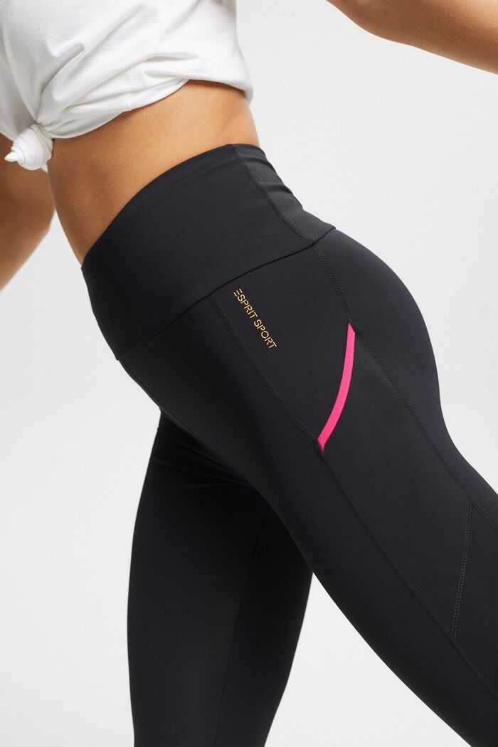 Sports leggings with E-DRY technology, BLACK, detail image number 2