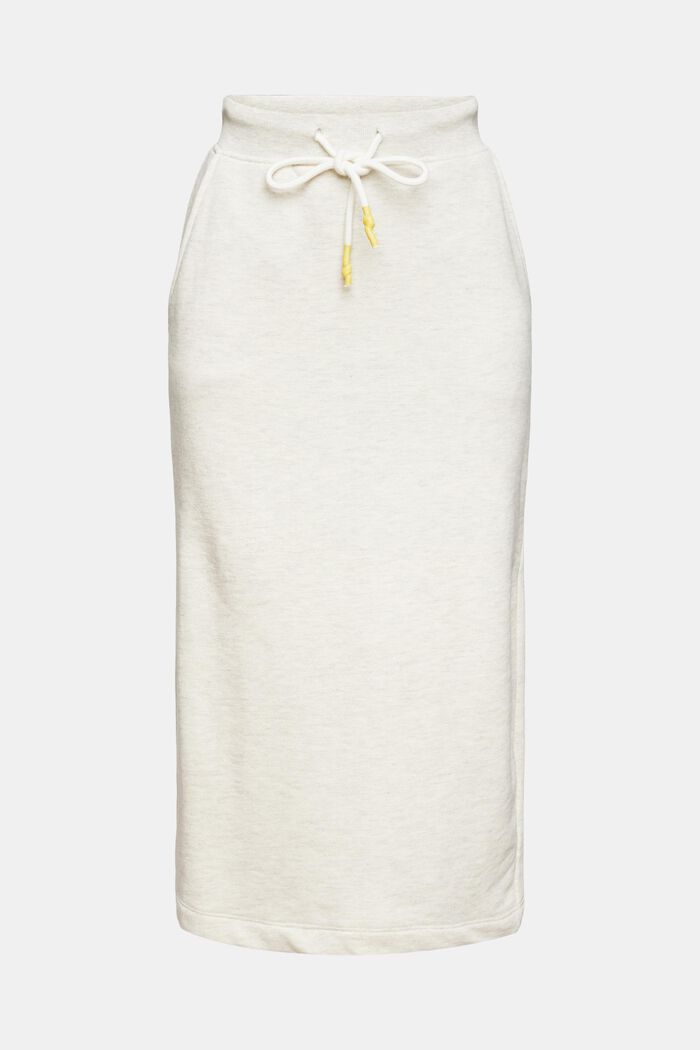 Sweatshirt midi skirt, cotton blend, PASTEL GREY, detail image number 7