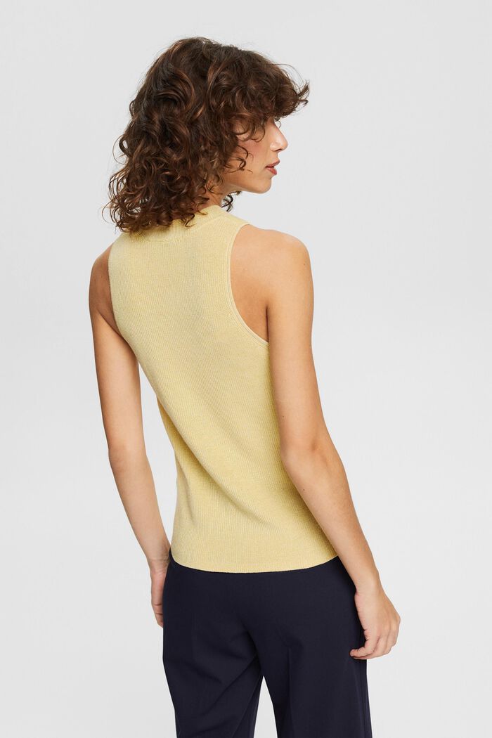 Containing TENCEL™: knitted top with a glitter effect, SUNFLOWER YELLOW, detail image number 3
