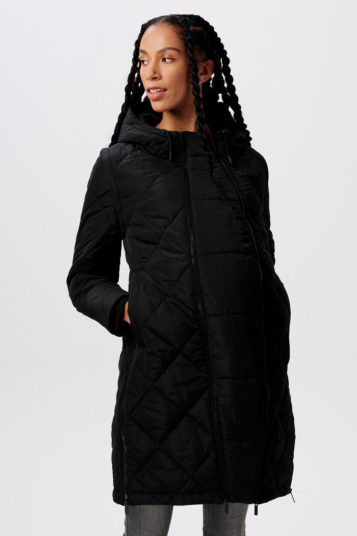 MATERNITY 3-in-1 Padded Quilted Jacket, BLACK INK, detail image number 0