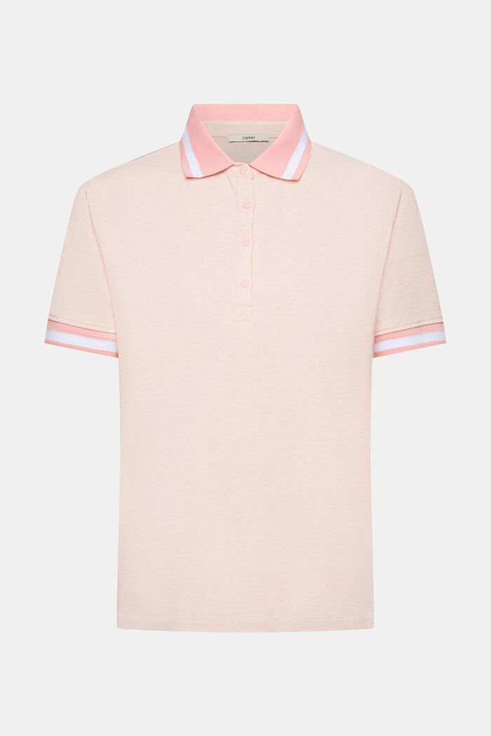 Cotton pique polo shirt, PINK, detail image number 5