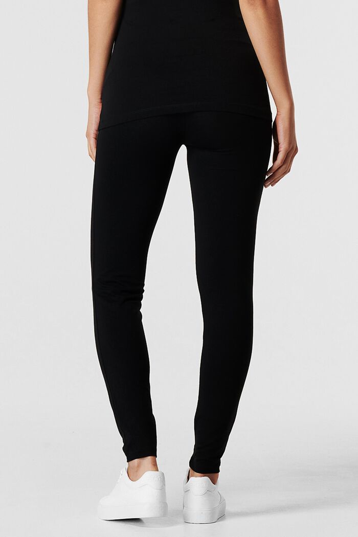 Leggings with an over-bump waistband, BLACK, detail image number 3
