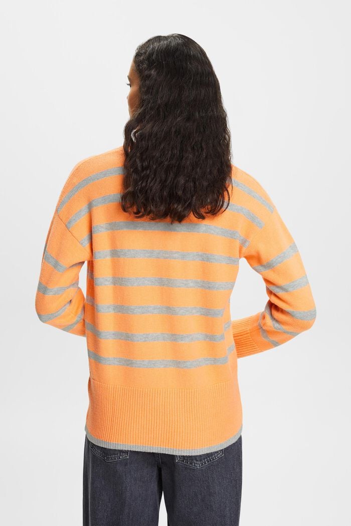 Long-Sleeve V-Neck Sweater, PEACH, detail image number 4