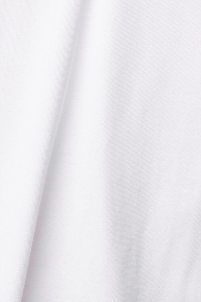 Blended cotton T-shirt with cut outs, WHITE, detail image number 5