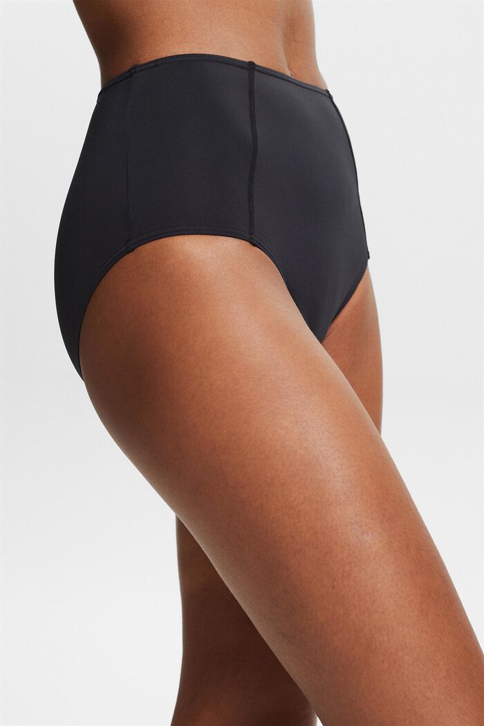 Recycled: plain high-waisted briefs, BLACK, detail image number 2