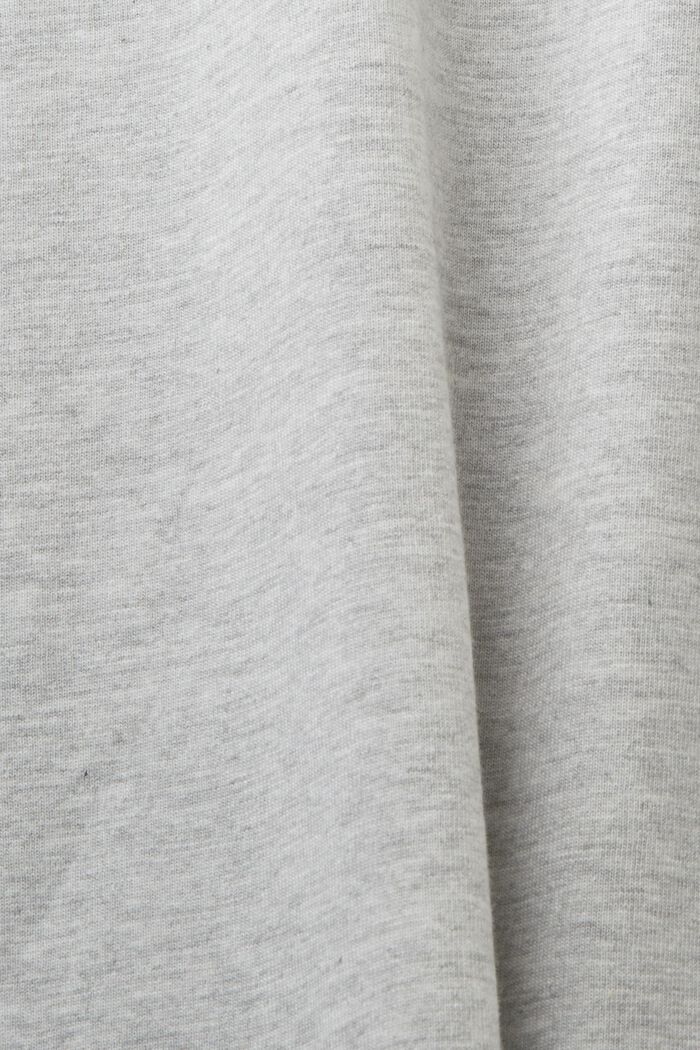 Crewneck Tshirt with front print, LIGHT GREY, detail image number 5
