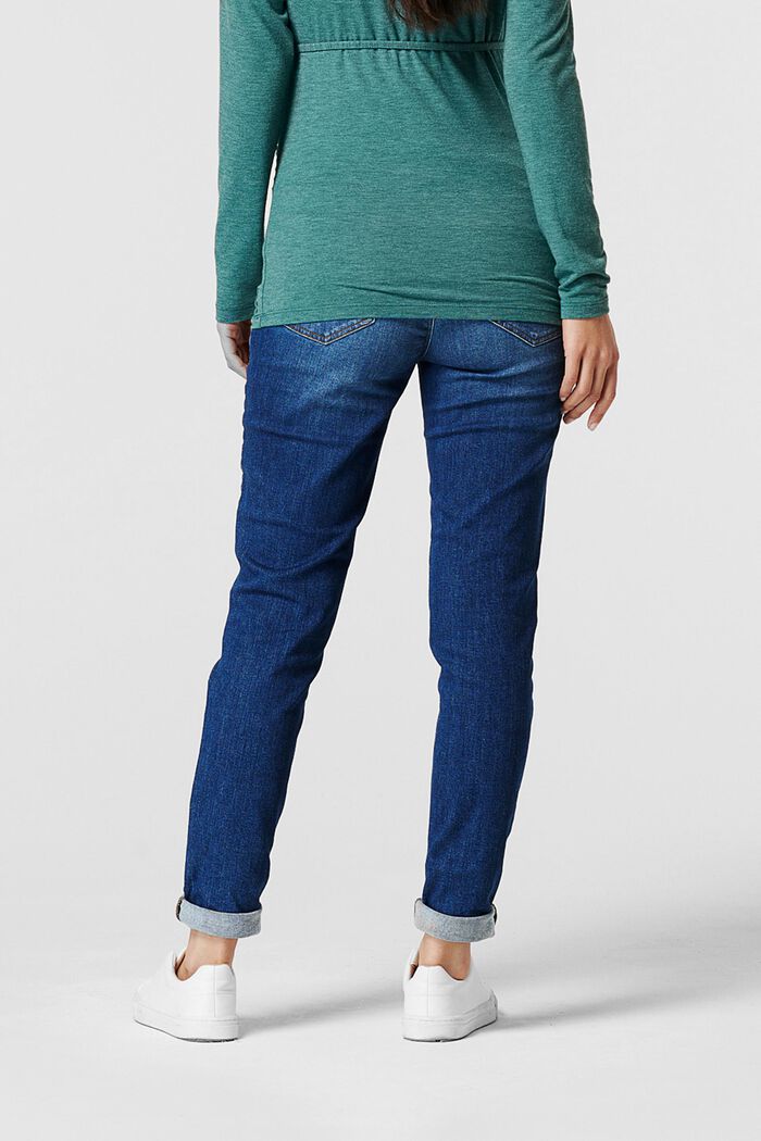 Stretch jeggings with an over-bump waistband, DARK WASHED, detail image number 1