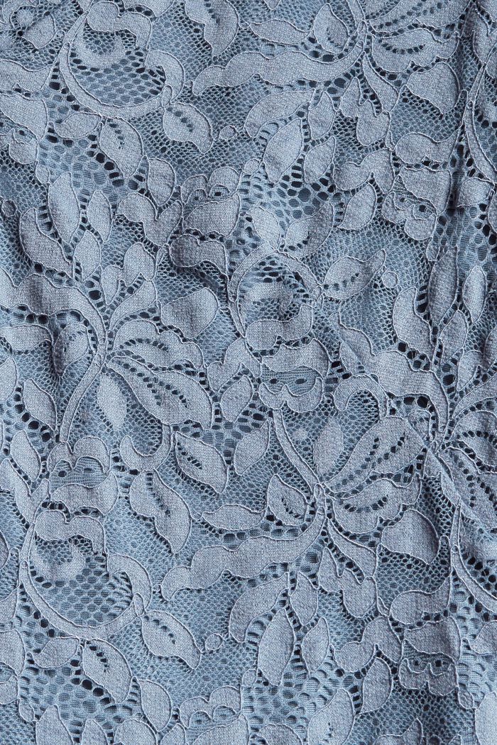 Recycled: dress with lace top, GREY BLUE, detail image number 4