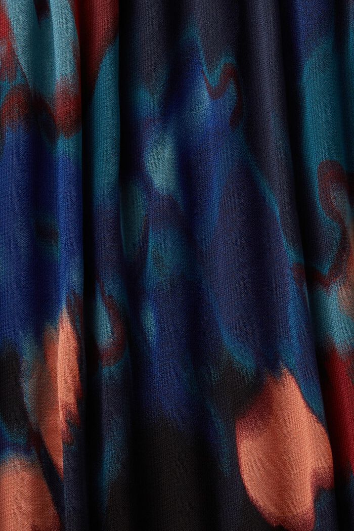 Pleated Chiffon Midi Skirt, DARK BLUE, detail image number 5