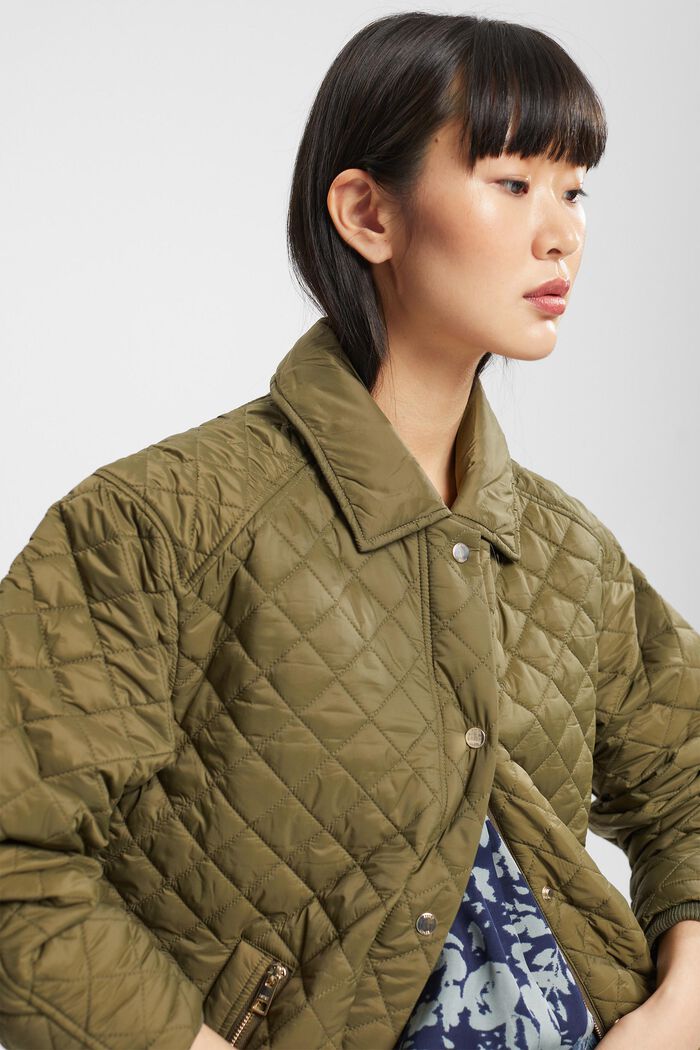 Quilted jacket, KHAKI GREEN, detail image number 1