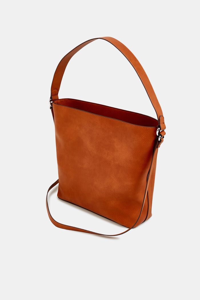 Faux leather hobo bag, RUST BROWN, detail image number 4